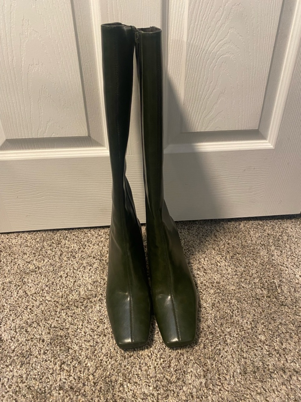 Jeffrey Campbell Olive Green Knee-High Heeled Boots